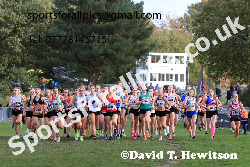 Junior Womens 2025 National Cross Country Relays, Berry Hill Park, Mansfield. Photo: David T. Hewitson/Sports for All Pics